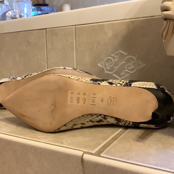 Joie Snake Print Leather Booties - Picture 9 of 11